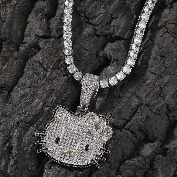 Mini  Kitty  bling necklace