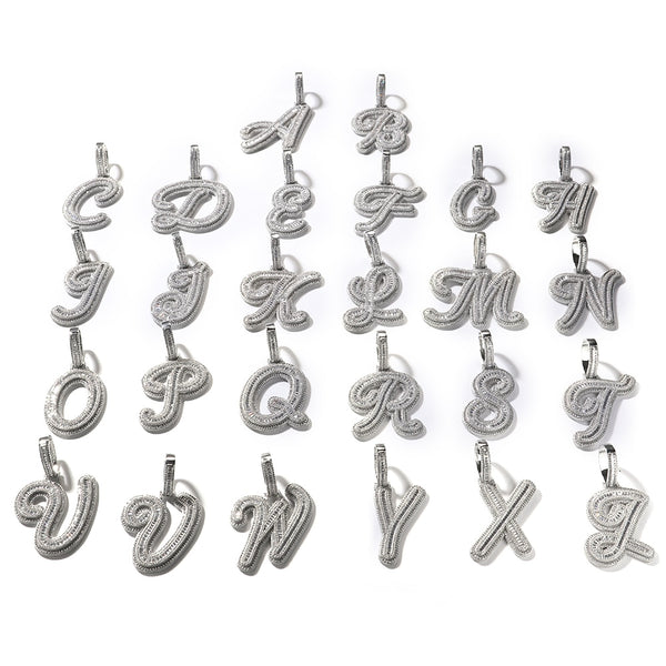 UWIN Custom Name letters with 15mm Baguettecz Cuban Chain Necklaces Iced Out Cubic Zirconia Charms Jewelry Hip Hop Jewelry