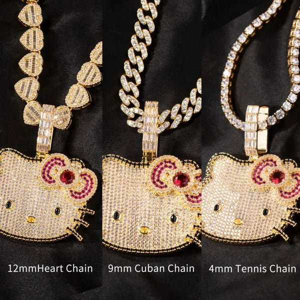 Kitty bling necklace