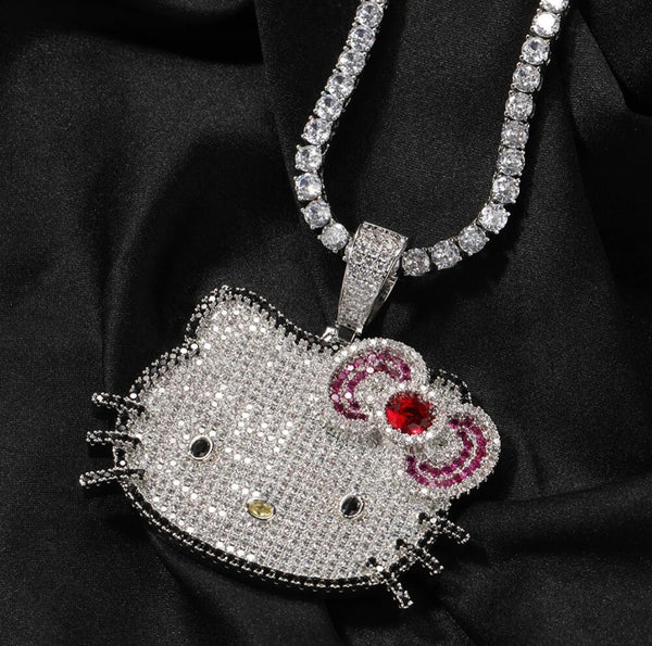 Kitty bling necklace