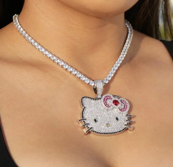 Kitty bling necklace