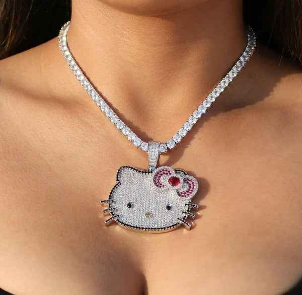 Kitty bling necklace