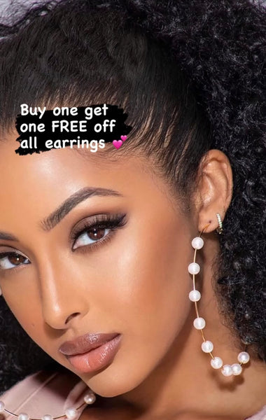 oversized pearl hoop earring , pearl hoop earring , big hoop earring , hoop earrings