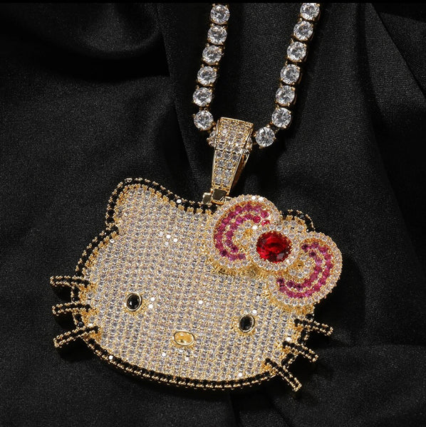 Kitty bling necklace