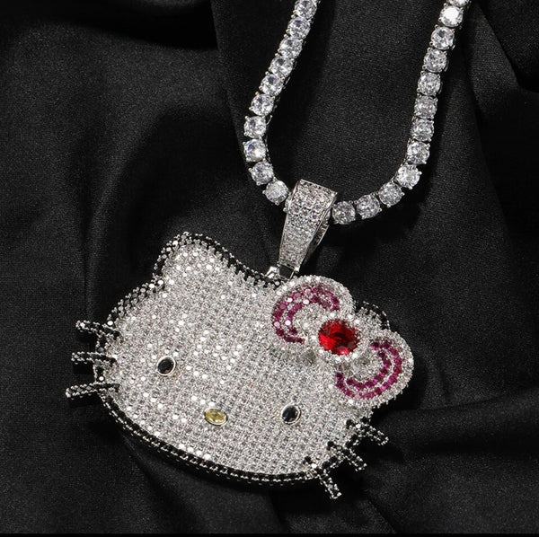 Kitty bling necklace