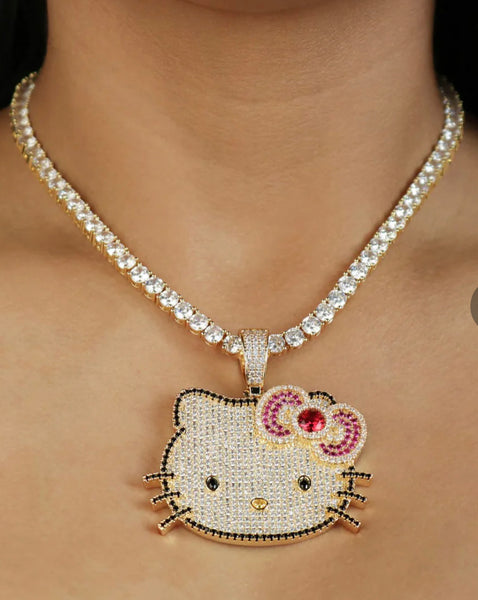 Kitty bling necklace