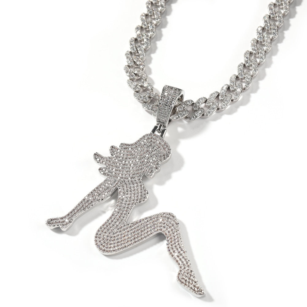 Sexy icy Lady Pendant Necklace– Lavishluxxshop