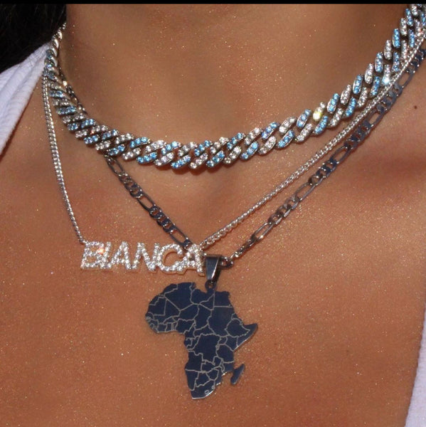 Pink miami cuban link choker, PINK BARBIE CUBAN mini cuban