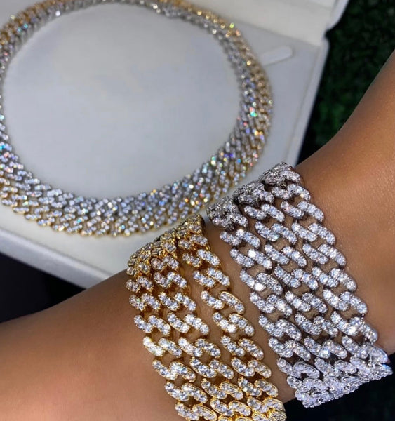 9mm Iced Out Cuban Link Bracelet