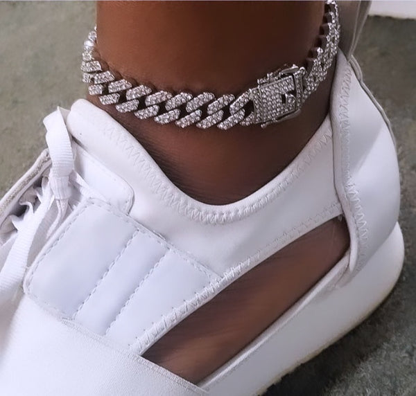 cuban anklet , 12mm Link anklet , gold anklet , men anklet, gift for girlfriend