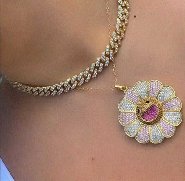 GOLD choker ,9mm Iced Out Women Choker (BUY ONE GET ONE FREE ADD 2 TO CART)