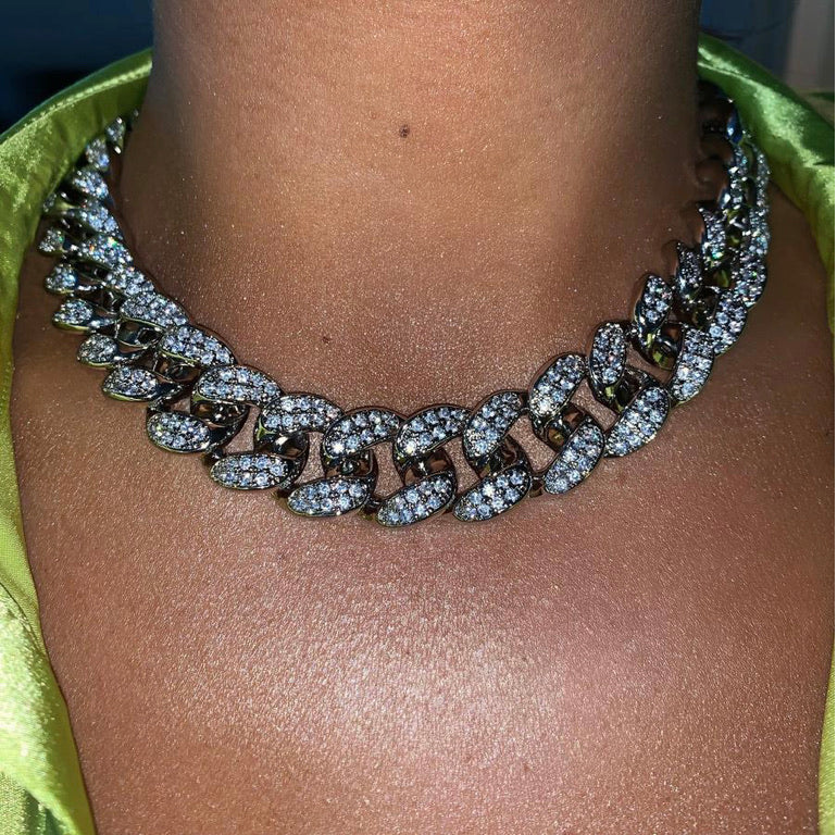 Women cuban choker , cuban link chain , Christmas gift , 20mm