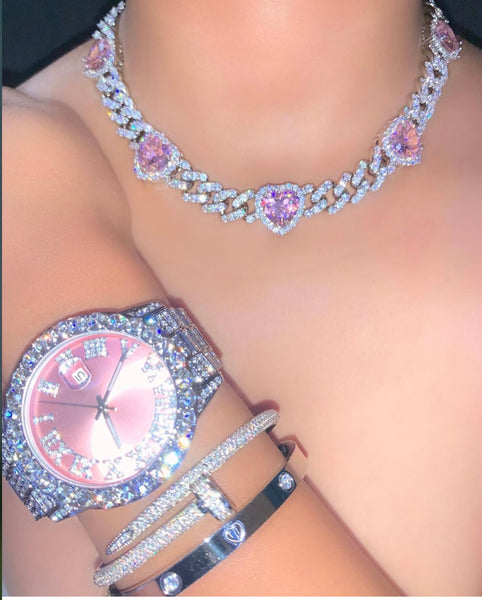 Blinged out ICY watch