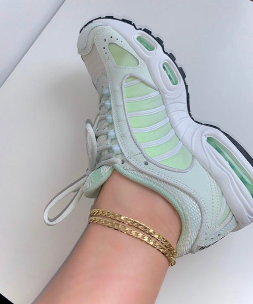 18k gold plated anklet, anklet , figaro anklet ,gold anklet