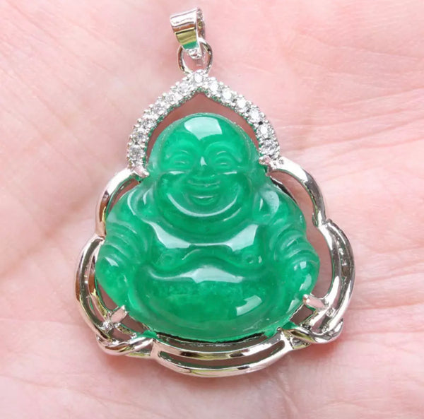 Jade buddha necklace