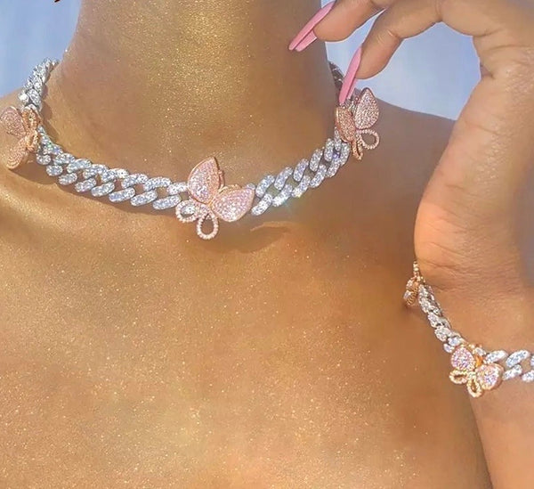 12 CUBAN BUTTERFLY CHOKER