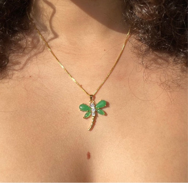 DRAGONFLY JADE NECKLACE