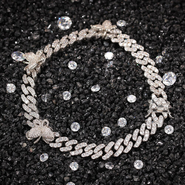 Butterfly cuban ANKLET