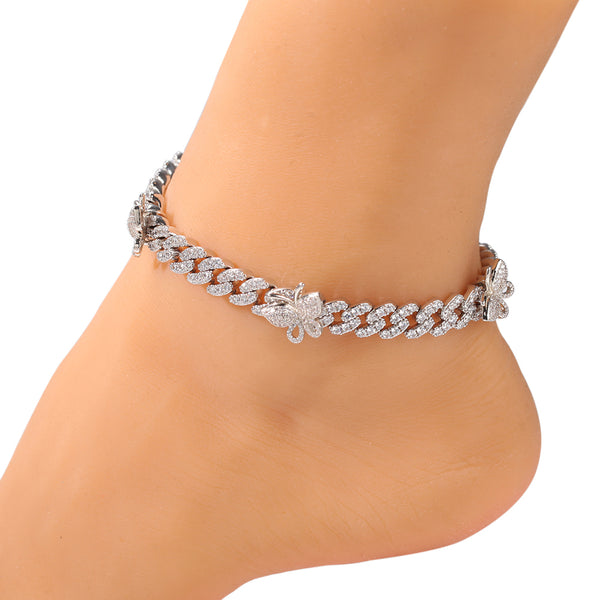 Butterfly cuban ANKLET