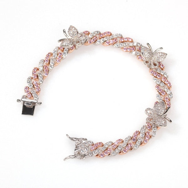 Butterfly cuban ANKLET
