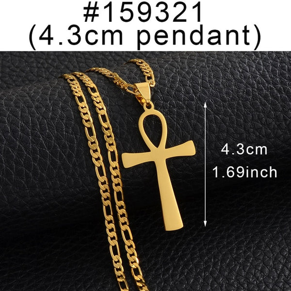 Egyptian Cross Pendant Ankh Necklace