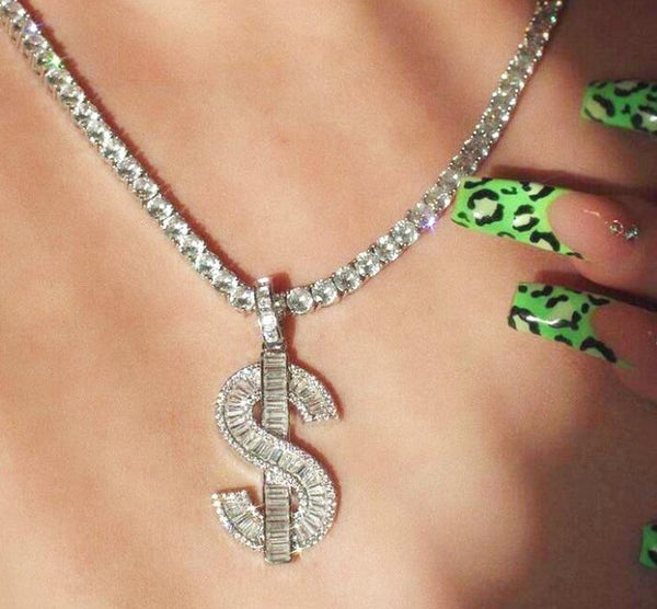 Money cash dollar sign choker