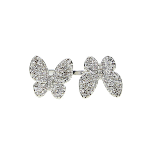 Open Adjusted Butterfly Ring