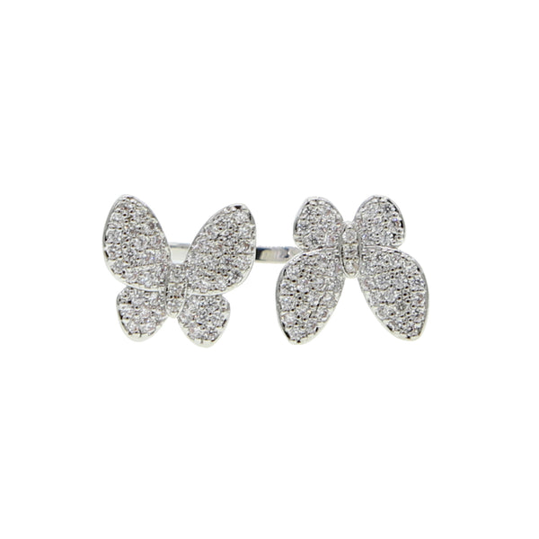 Open Adjusted Butterfly Ring