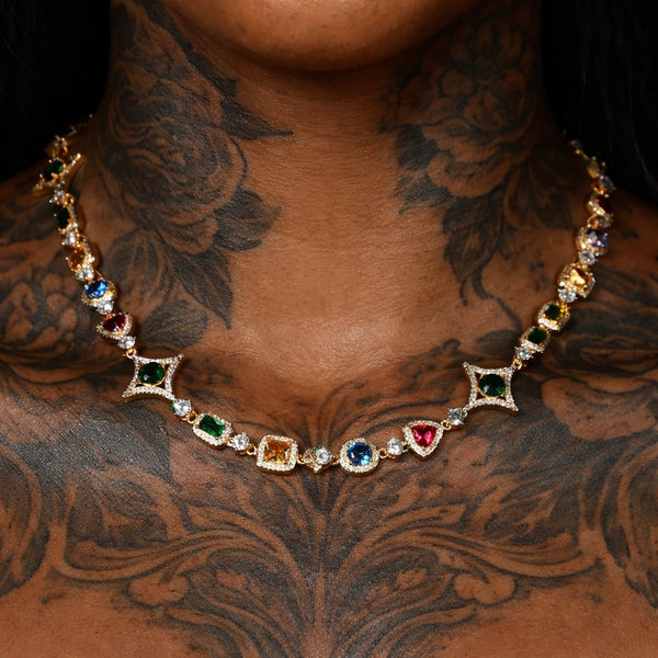 Multi coloured  necklace 18inch