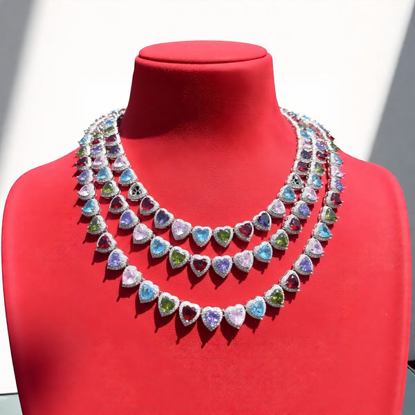 Colorful heart choker necklace - Lavishluxxshop