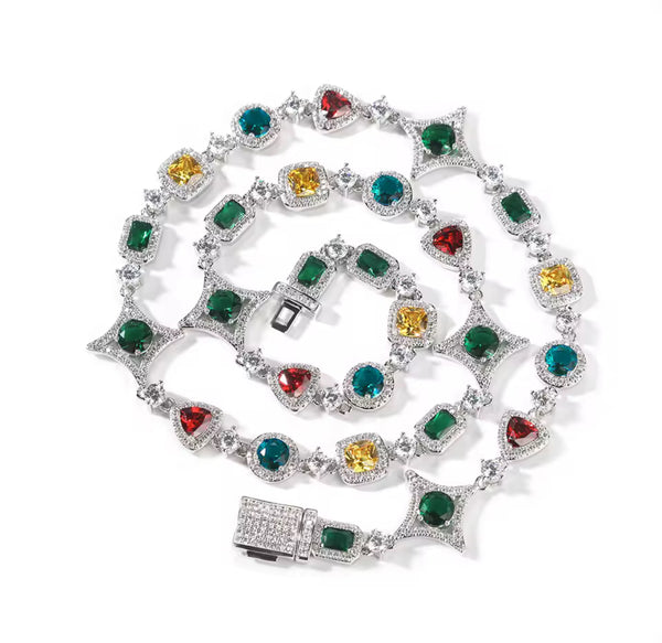 Colorful gemstone  necklace