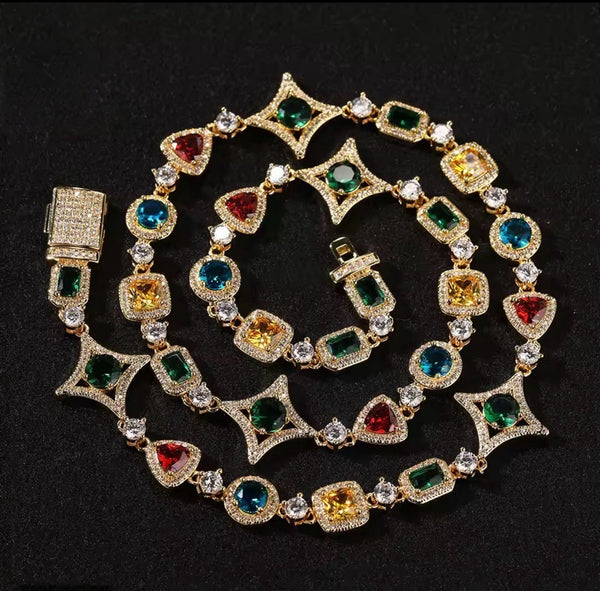 Multi coloured  necklace 18inch