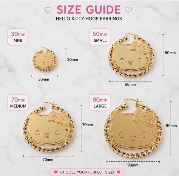 Hello Kitty Gold earrings