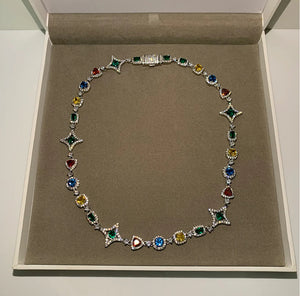 Colorful gemstone  necklace