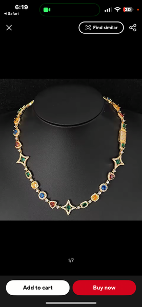 Colorful gemstone  necklace