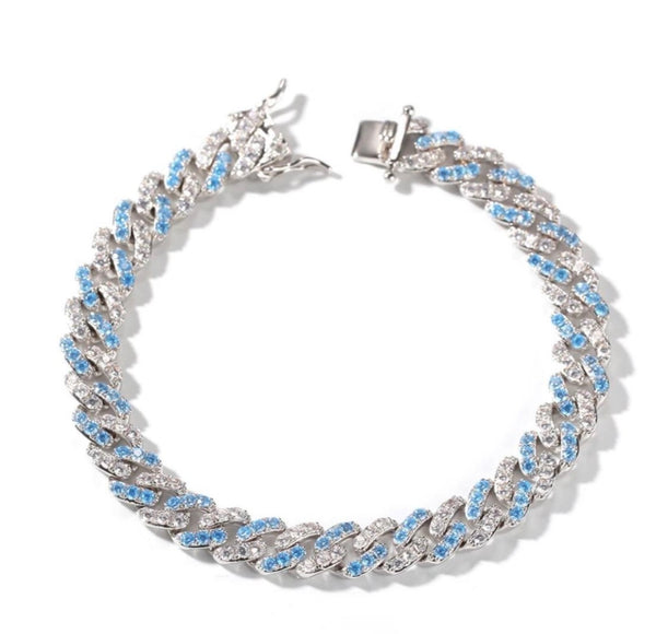 9mm Iced Out Cuban Link Bracelet