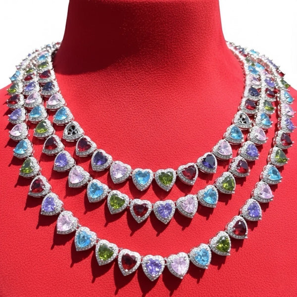 Colorful heart choker necklace - Lavishluxxshop