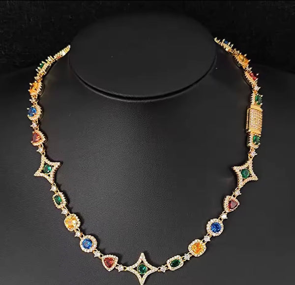 Multi coloured  necklace 18inch