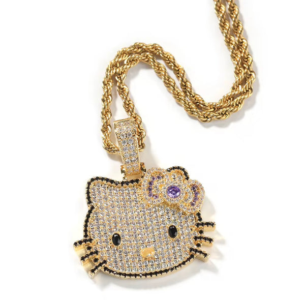 Mini  Kitty  bling necklace