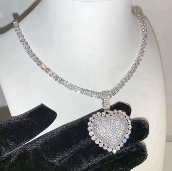 Heart tennis choker - Lavishluxxshop