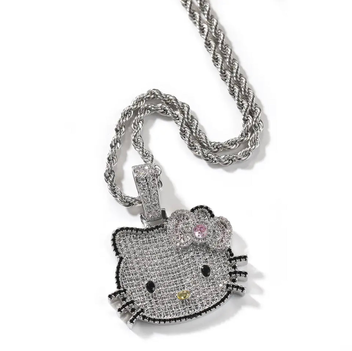 Mini  Kitty  bling necklace