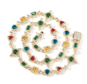 Colorful gemstone  necklace