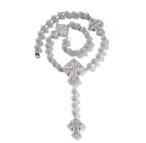 Beaded cross necklace