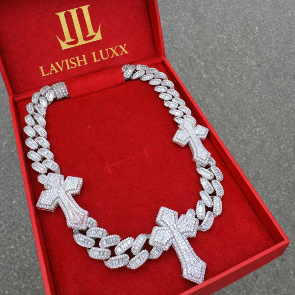 3 cross Cuban necklace