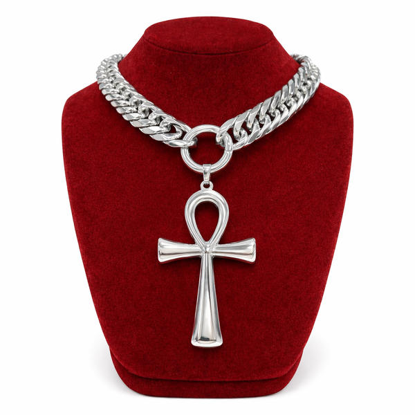 Chunky ankh choker likkk chain