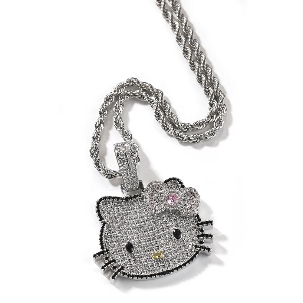 Mini Kitty bling necklace– Lavishluxxshop