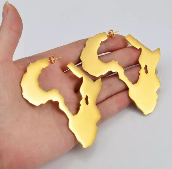 Africa Map shaped Earrings