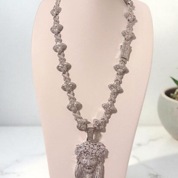 Clover necklace and Jesus pendant