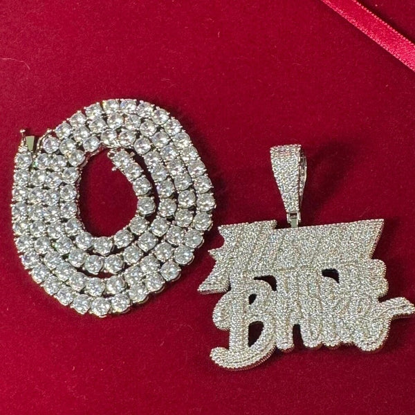 hustle or be broke tennis chain