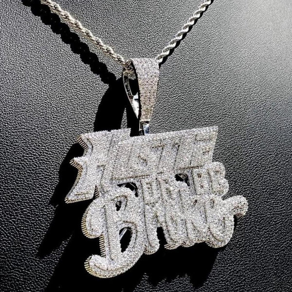 Hustle Or Be Broke with rope chain